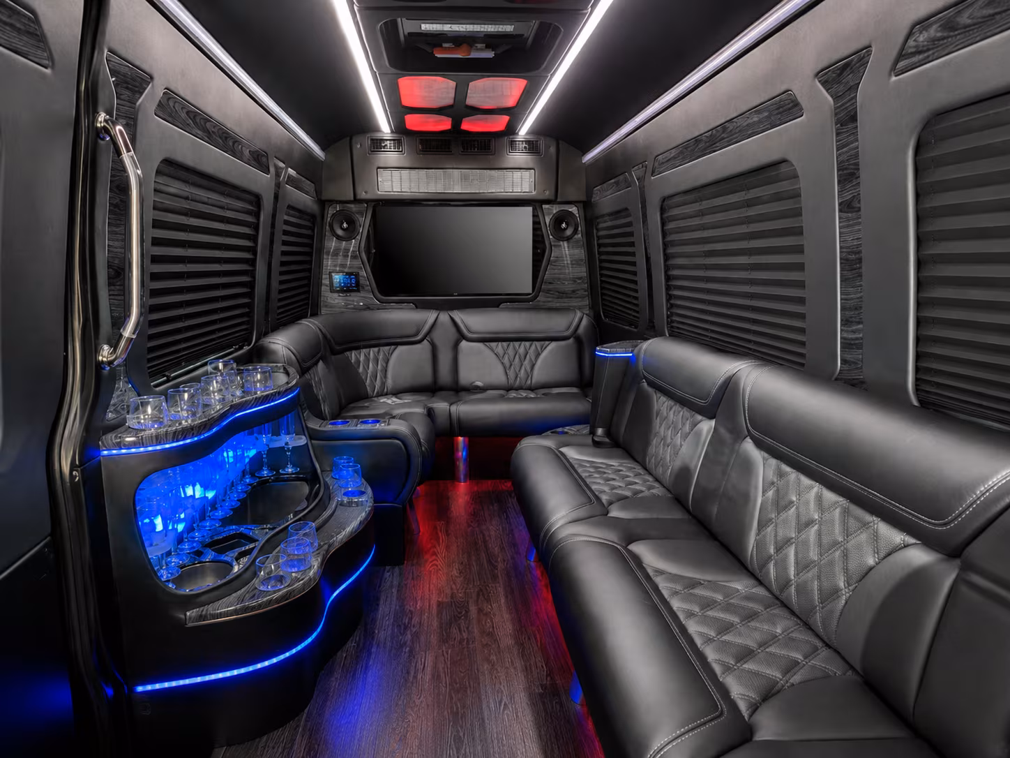 salem 50 passenger party bus inside